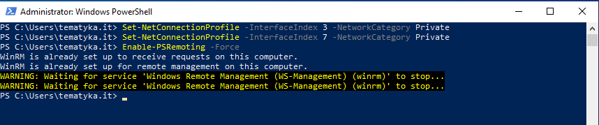 tematyka.it Enable-PSRemoting -Force