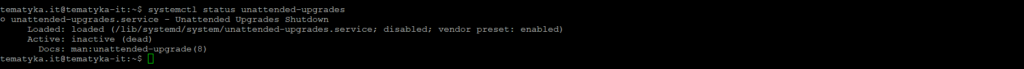 tematyka.it weryfikacja usługi unattended-upgrades